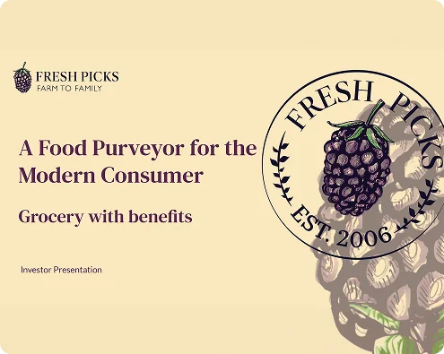Fresh Picks Investor Pitch Deck