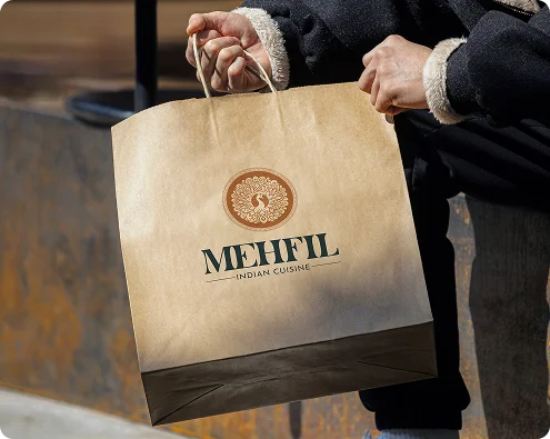 Mehfil Indian Cuisine – Logo & Brand Identity Design